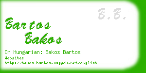 bartos bakos business card